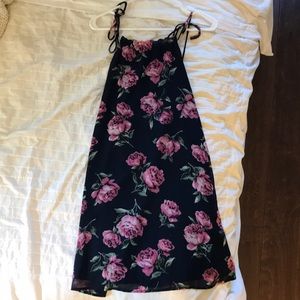 Floral print tie dress
